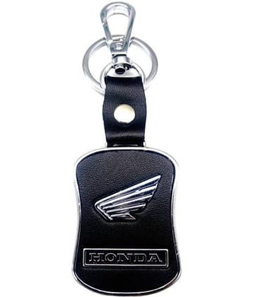 Honda Leather Metal Hook Locking Key Chain