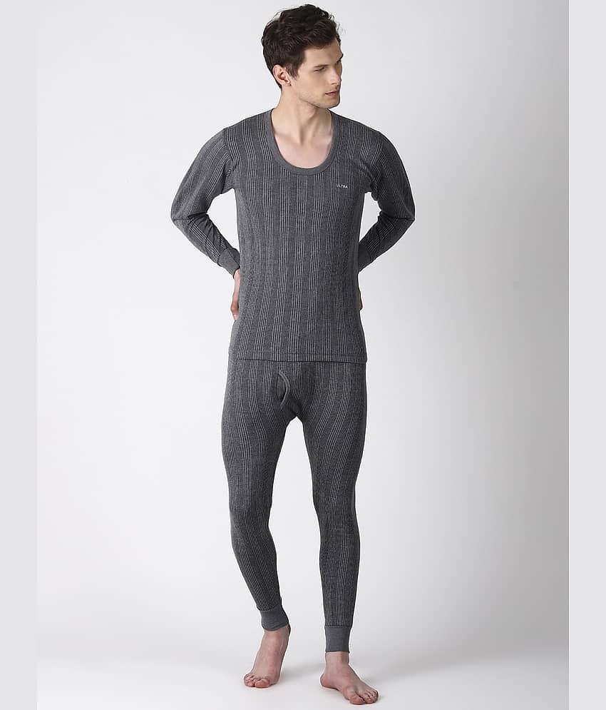 Dollar Ultra Pack of 1 Cotton Blend Thermal Tops For Men's ( Grey )