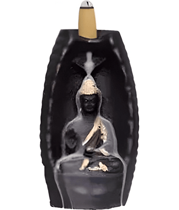Khushi Enterprises Tower Sitting Resin Buddha Idol 13 x 6 cms Pack of 1