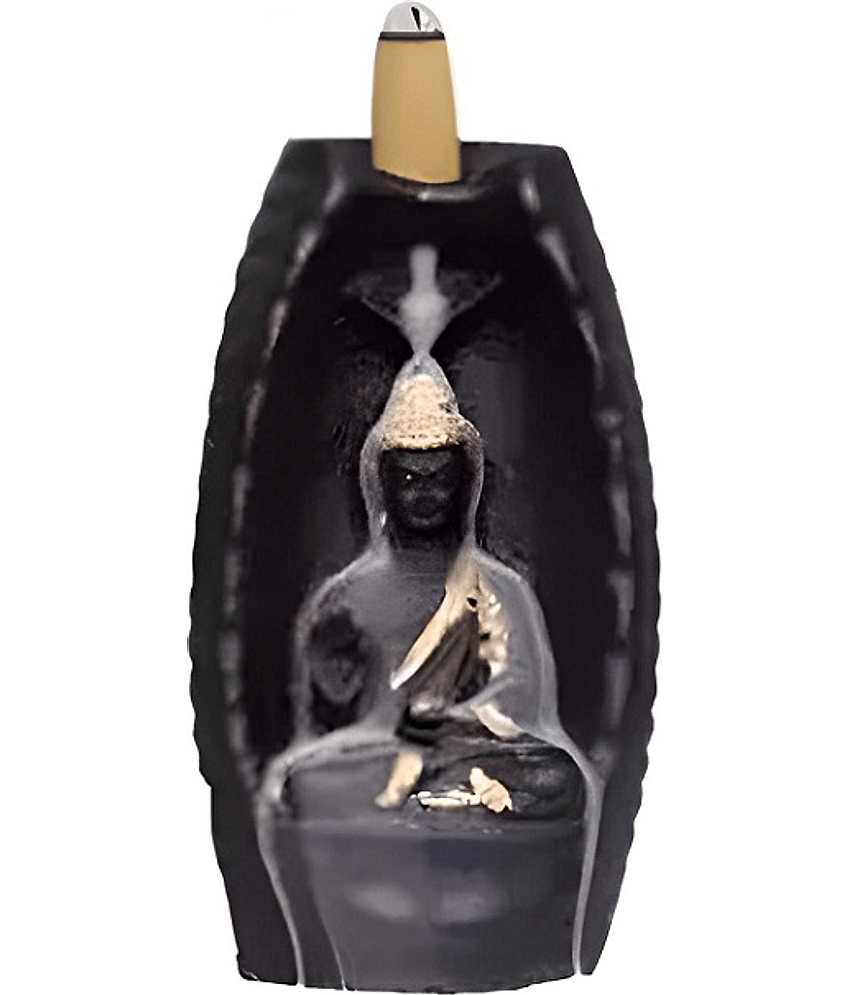Khushi Enterprises Tower Sitting Resin Buddha Idol 13 x 6 cms Pack of 1