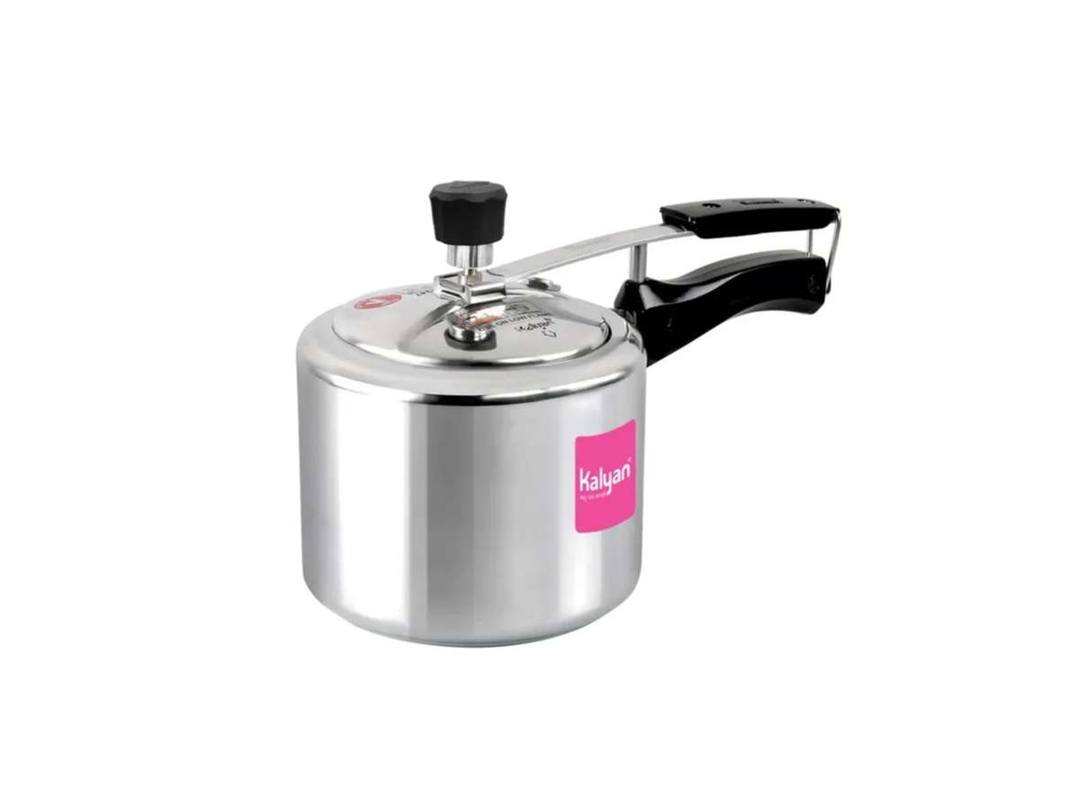 Kalyan Classic Induction Base Aluminium Pressure cooker (Innerlid, Pink) - 3 Litre
