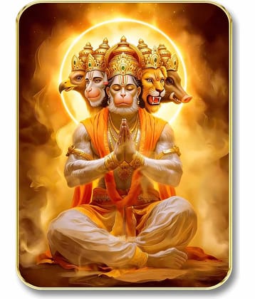 Livin'luxe Panchmukhi Hanuman MDF Wall Art with Table Top Stand & Wall Hanging Hole