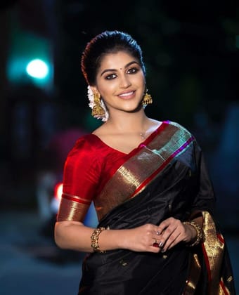 Zari Work Silk Saree With Blouse Piece
