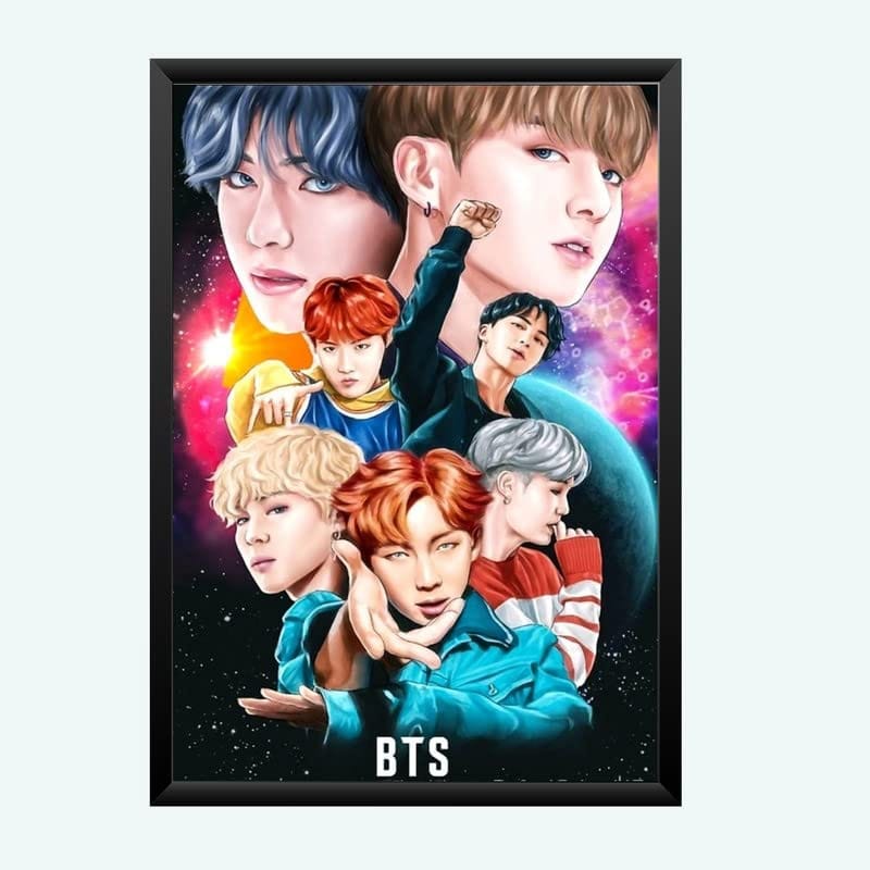 Nokkes Bts Army Bangtan Boy V suga J-Hope Jungkook Jin Jimin Rm 8X12 Inch Size Photo Frame Photo Home Office_bts5_11
