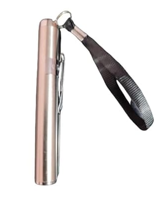 AABHA Stainless Steel Pocket Pen Type Doctor LED Torch, Silver