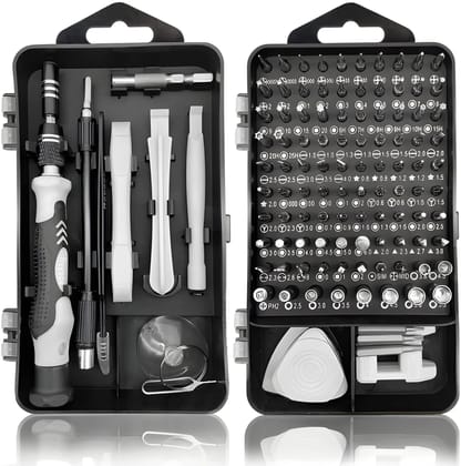 115 in 1 Precision Magnetic Screwdriver Set | Professional Repair Tool Kit with Multi Bits & Storage Case for Laptop, Mobile, Watch, PC, Camera & Electronics Repair