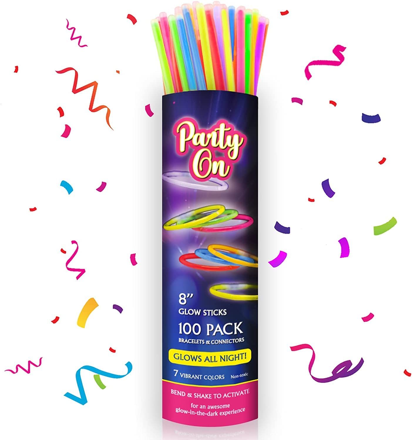 Glow in the Dark Wrist Bands - 100PC