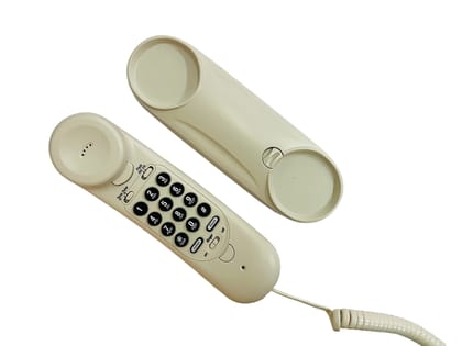 Beetel B26 Slim Cordless Landline Phone,Ringer Volume Control,LED Ring Indication,Wall/Desk Mountable,Classic Design,Clear Call Quality,Mute/Pause/Flash/Redial Function (Made in India)(Warm Grey)(B26) Beetel B26 Slim Cordless Landline Phone,Ringer Volume