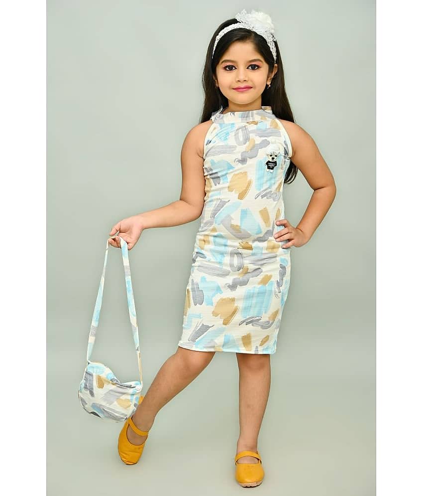 JCT DRESSES Crepe A-line Dress For Girls ( Pack of 1 , Multicolor )