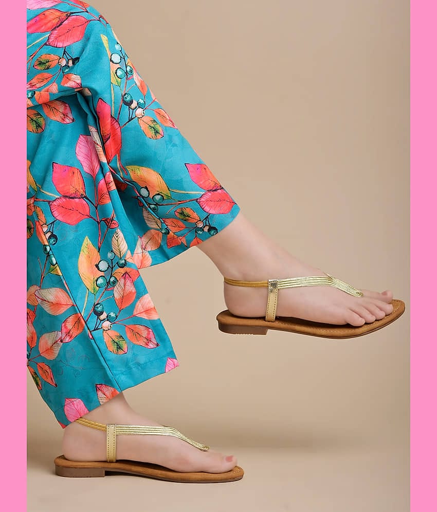 Shoetopia Gold Women's Flats