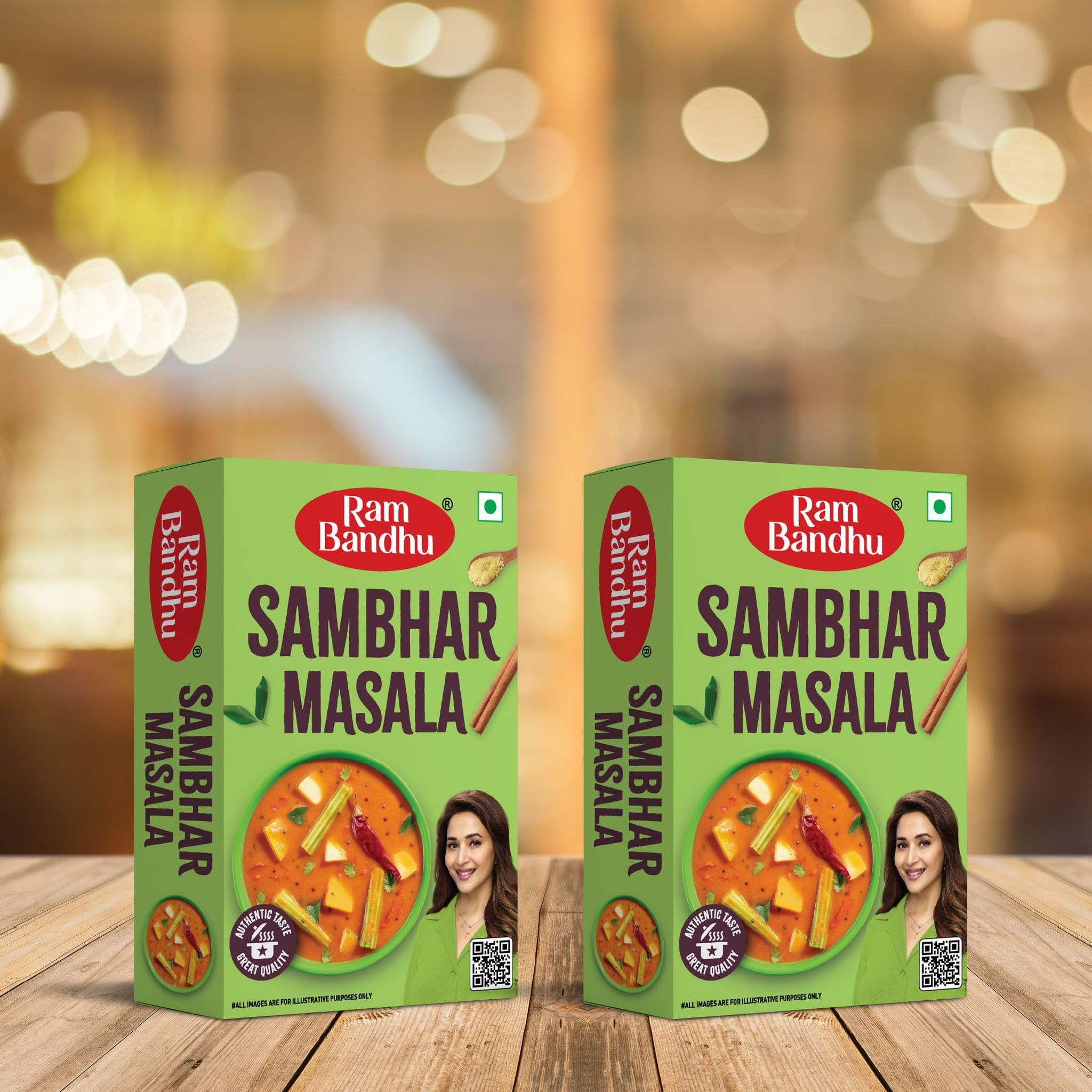 Ram Bandhu Sambhar Masala 100gm X 2 Pack| (Pack of 2) Authentic South Indian Spice Blend for Flavorful Sambhar | Made with Premium Ingredients | Rich Aroma & Taste | Ideal for Daily Cooking & Traditional Recipes