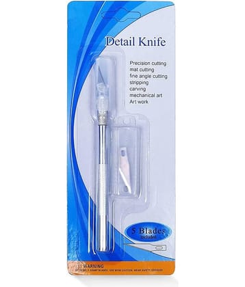 ECLET Detail Pen Knife With 5 Interchangeable Sharp Blades For Carving/Mat Cutting &Paper Cutting (code 20