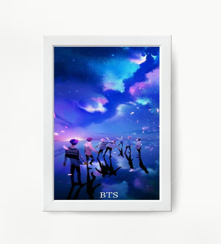 NOKKES Bts Army Bangtan Boy V suga J-Hope Jungkook Jin Jimin Rm 5X7 Inch Size Photo Frame Photo Home Office_AQW237