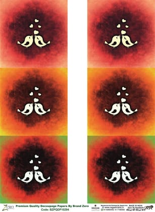 Brand Zero Premium Quality Decoupage Paper Pack of Two - Design Code: BZPQDP10294