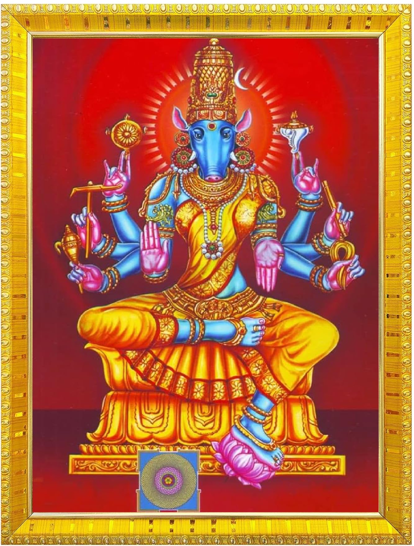 NOKKES Varahi Laxmi Devi Photo Frames Religious Photo frame 5X7 Inch Photo Frame_W2