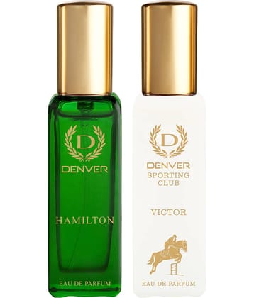 DENVER Hamilton & Victor Perfume Long Lasting Eau de Parfum For Men 20 ml Each (Pack of 2)