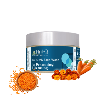 JusT CleaN Face Wash | De-tanning & Cleansing | Daily Use | Normal to Sensitive Skin JusT CleaN Face Wash | De-tanning & Cleansing | Daily Use | Normal to Sensitive Skin