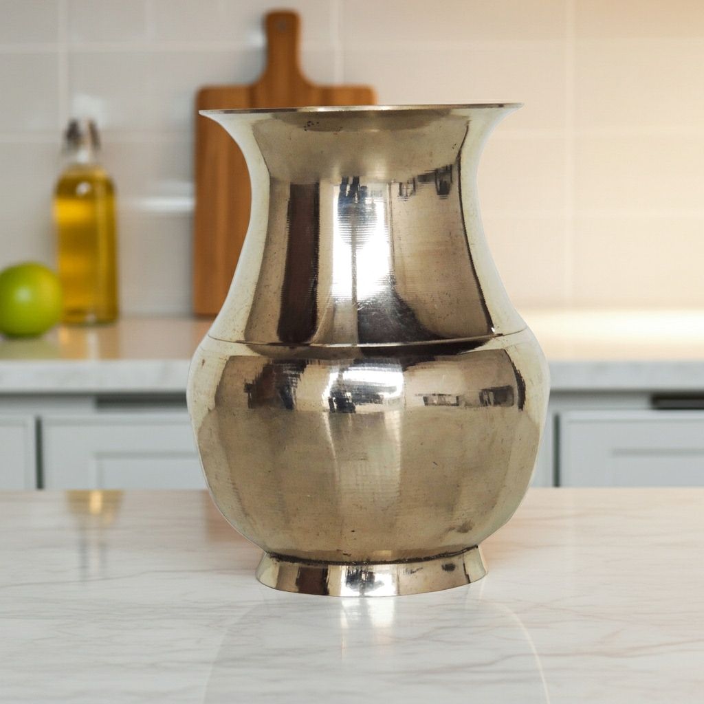 Pure Brass Lota Amkhora No. 7 , 900 ML (ZMAS505 G)