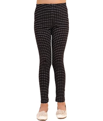 Kids Cave Pack of 1 Girls Cotton Blend Leggings ( Black )