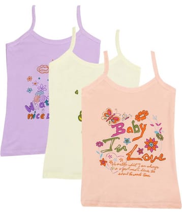 Paryag Hosiery Baby Girl's Cotton Slips, Pack of 3(3 slips_30, Multicoloured_30)