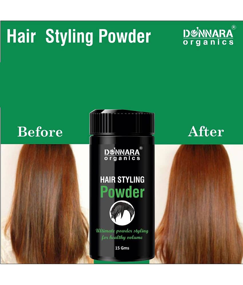 Donnara Organics Hair Styling Powder for Voluminous Thin Hair with Matte Finish Clay 15 gm