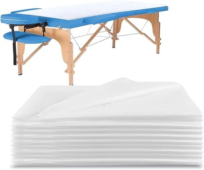 KUDIZE Disposable Bed Sheet for Hospital, Hotel, Spa & Beauty Parlor (31 X 80 INCH (78 X200 CM) (Pack of 100)