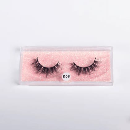 BOBI  Reusable Waterproof 15mm Faux Mink Natural Fluffy Wispy Long Knockout 5D Volume Eyelashes - 1 Pair