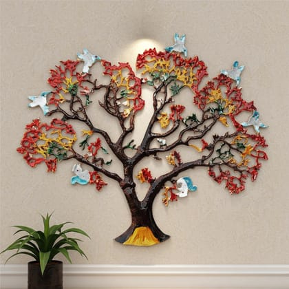 Aluminium Tree Wall Art Showpiece � Modern Decorative Piece, Height : 20.5 Inch (ZMAS046 X)