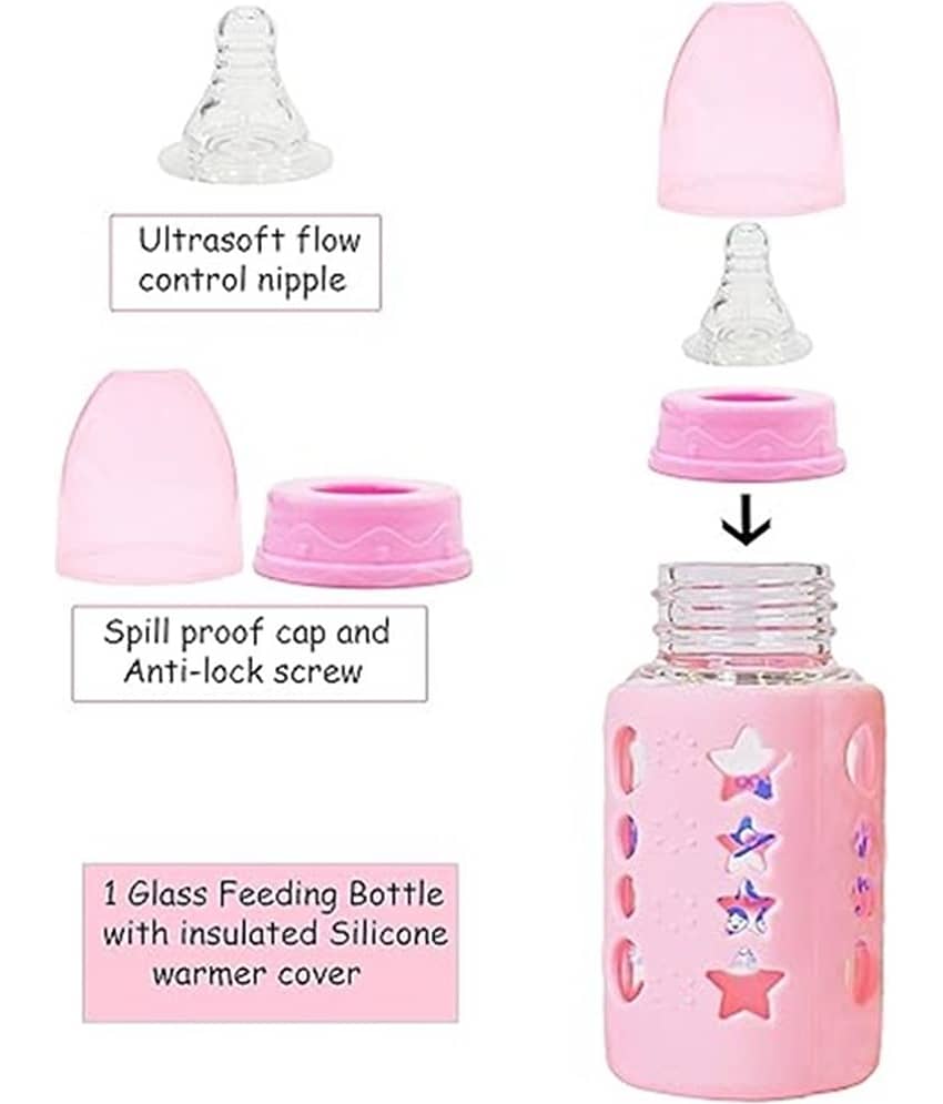 aurapuro 120 Multicolor Feeding Bottle ( Pack of 4 )