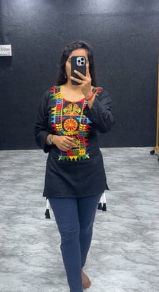 Designer Navratri Special Top With Multi Thread Embroidery Work Designer Navratri Special Top With Multi Thread Embroidery Work