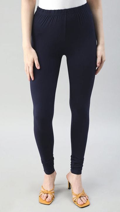 RATHNA APPARELS Churidar Ethnic wear Leggings ( Navy,Solid ) (S - Size)