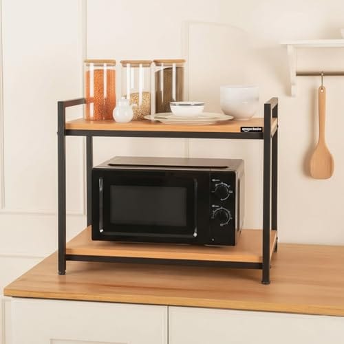 basics Metal Multi-Purpose Standing Rack for Microwave, Oven, OTG