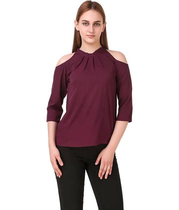 Zadmus Women's Polyester Regular Top ( Wine )
