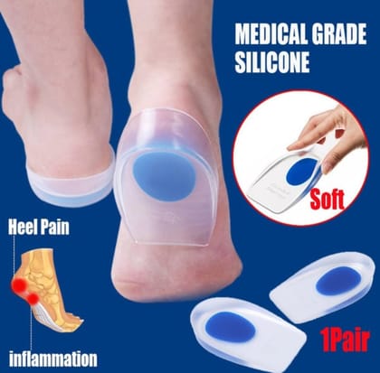 DHRUVINSRI Gel Heel Cups Silicon Heel Pad for Heel Ankle Pain