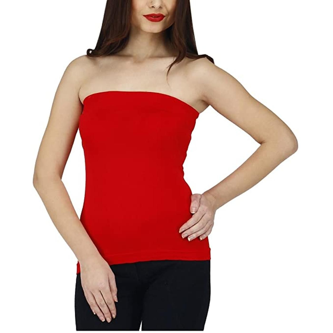 Seamless Strapless Crop Top Tube Top Inner Camisole