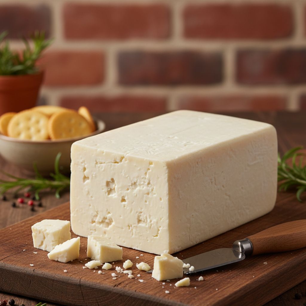 Mishti Gourmet Premium Artisanal Natural Mature White Cheddar Cheese Block 1KG