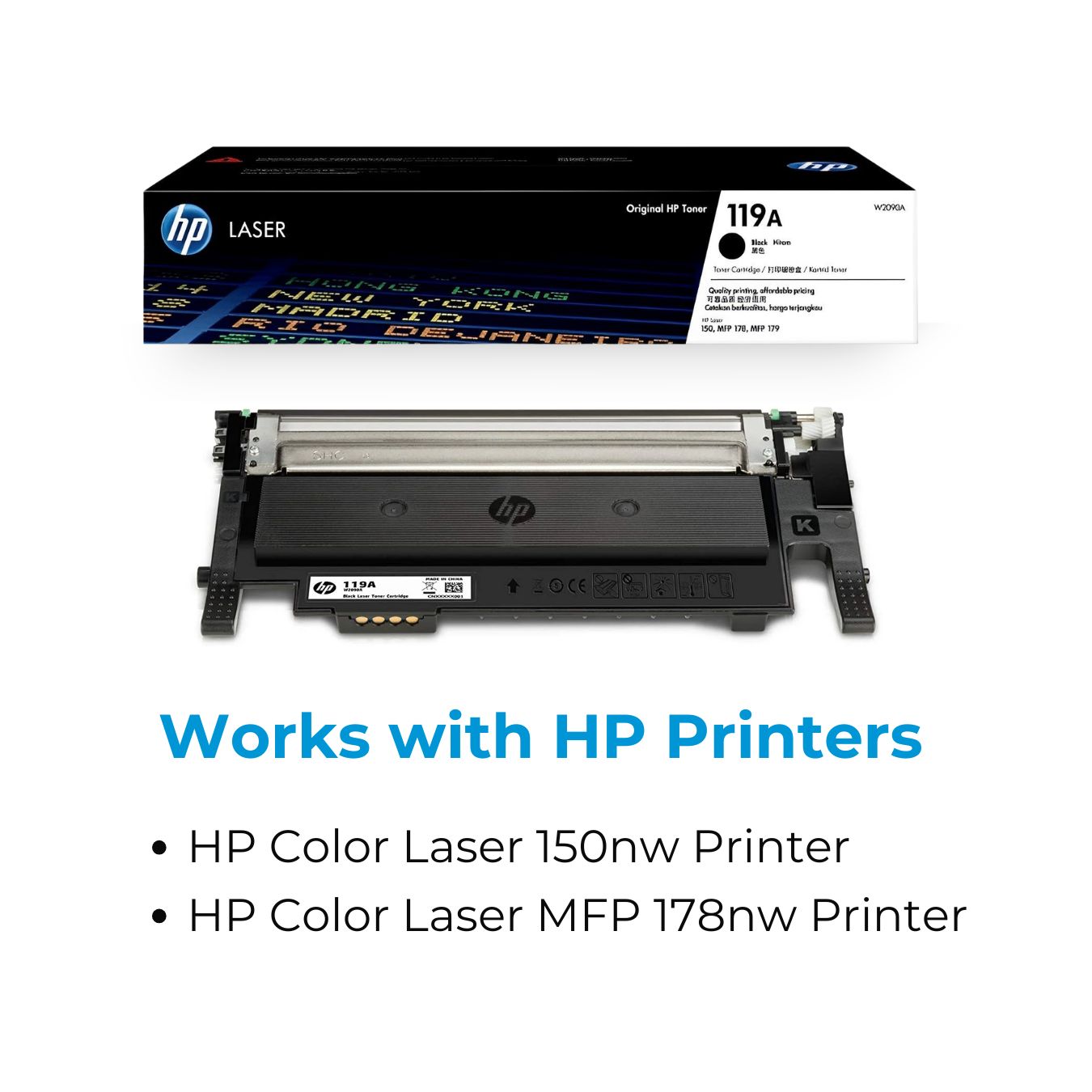 HP 119A Black Laser Toner Cartridge (W2090A)