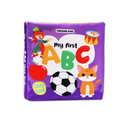Baby My First Cloth Book ABC with Squeaker and Crinkle Paper, Non-Toxic Early Educational Book for Toddlers, Infants Age 0 -3 Years [Unknown Binding] [Apr 04, 2023]