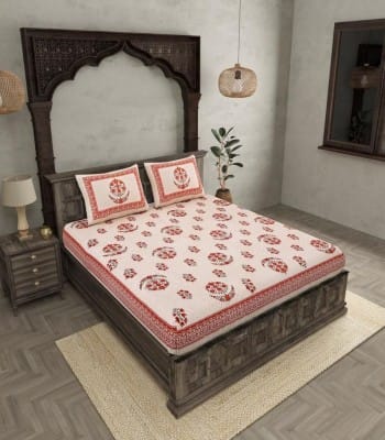 Blooming Elegance 240TC Cotton Bedsheet