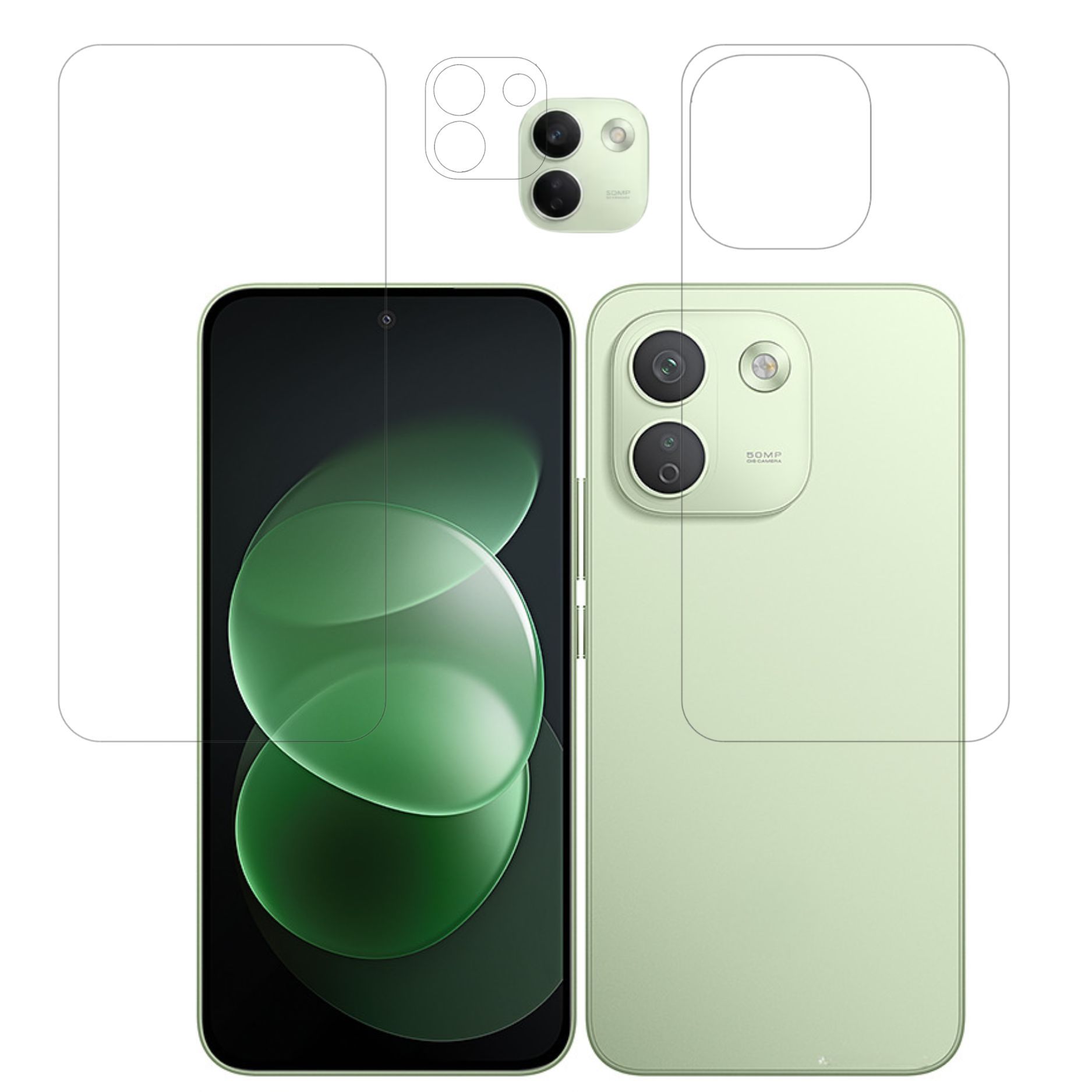 ISAAK Front and Back Screen Protector with Camera Lens Protector Compatible with Redmi Note 17 Pro Max 5G (COMBO PACK)