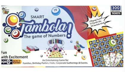 Braintastic Portable Tambola Board Game with 300 Different Tickets for All Age Groups (Small Size)