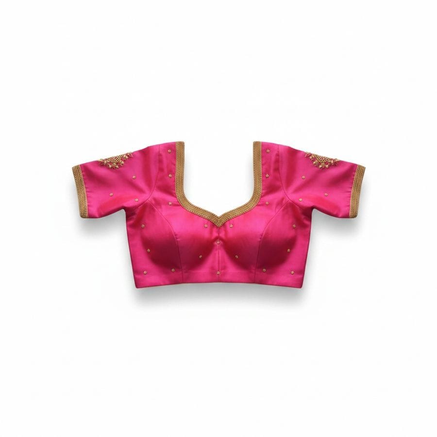 Pink Embroidered Traditional Blouse