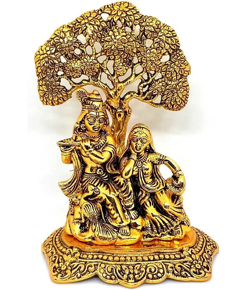SHRI KRISHNA HANDICRAFT - Radha Krishna Aluminium Idol