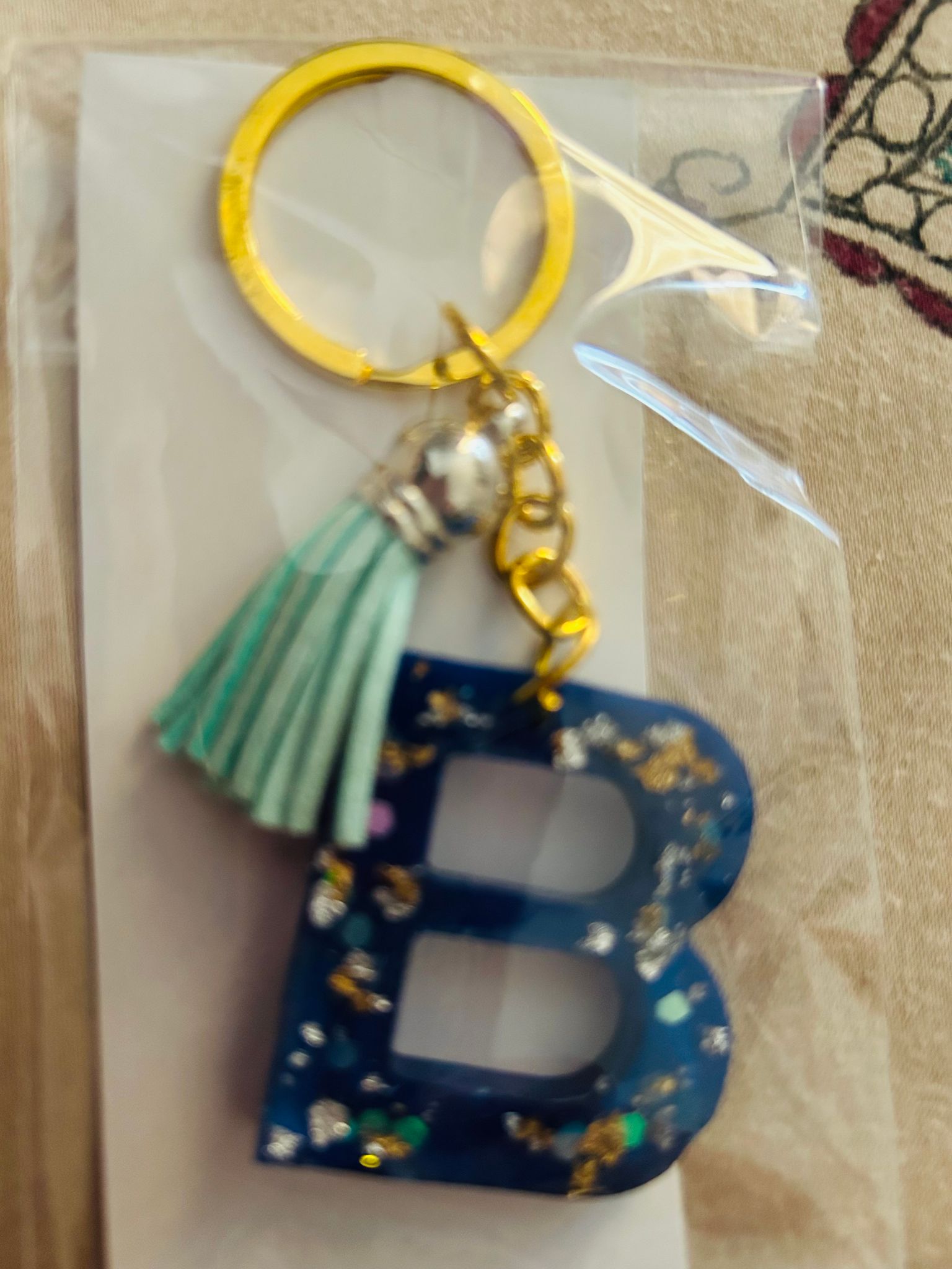 Resin keychain alphabetical