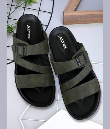 Altek Olive Men's Thong Flip Flop