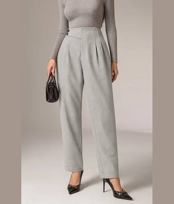 SAKHWALA Women Polyester Casual Trousers ( Black )