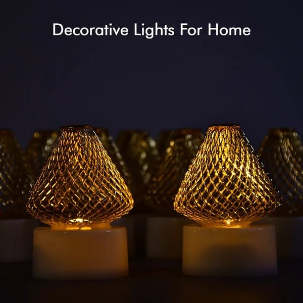 12 Pcs Flameless LED Tea Light Candles for Home & Event Decor, Diwali