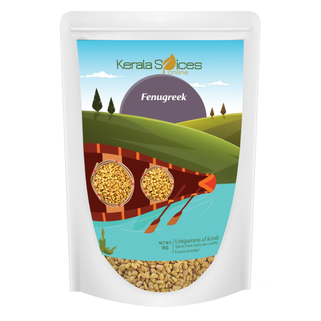 Keralaspicesonline 100% Natural Methi Seeds 1kg Preservatives Free Fenugreek