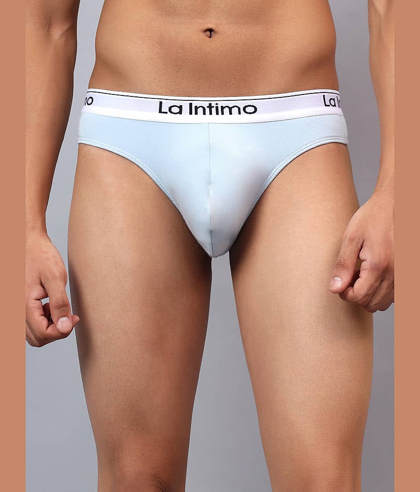 La Intimo Pack of 1 Modal Thongs For Men's ( Light Blue )