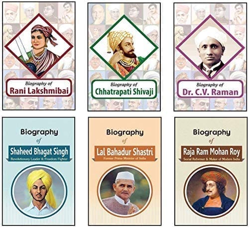 Biography of Rani Lakshmibai, Chhatrapati Shivaji, Dr. C.V. Raman, Shaheed Bhagat Singh, Lal Bahadur Shastri, Raja Ram Mohan Roy (Set of 6 Books) [Paperback] [Jan 01, 2020] RPH Editorial Board